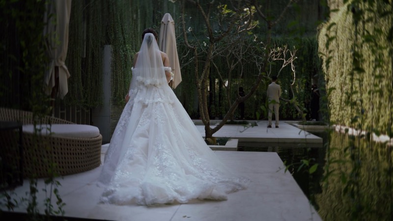 Still from the Joanne and Alex wedding film at Naman Retreat