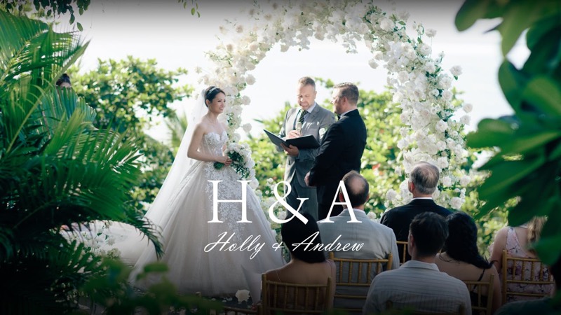 Still from the Holly and Andrew wedding film at InterContinental